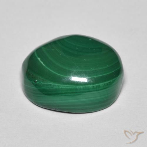 Malachite Vert naturelle ovale, 5.35 ct, Opaque