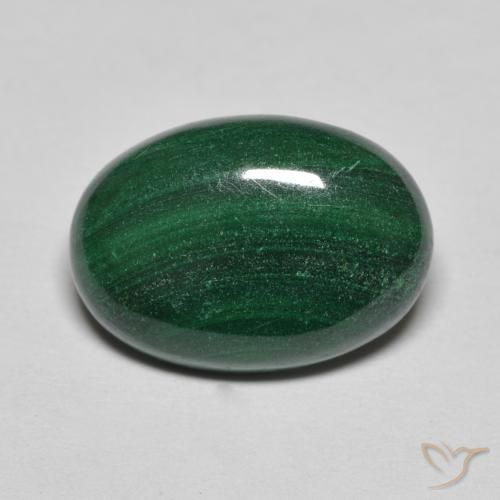 6.61ct Naturel Vert pin Malachite, ovale, Opaque
