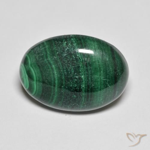 15.50ct Naturel Vert foncé Malachite, ovale, Opaque