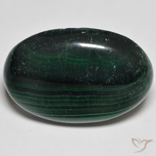 30.12ct Naturel Vert foncé Malachite, ovale, Opaque