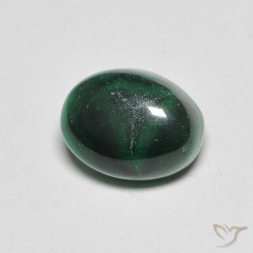 3.10ct Naturel Vert Malachite, ovale, Opaque