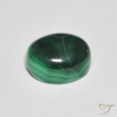 Malachite Vert naturelle ovale, 3.10 ct, Opaque