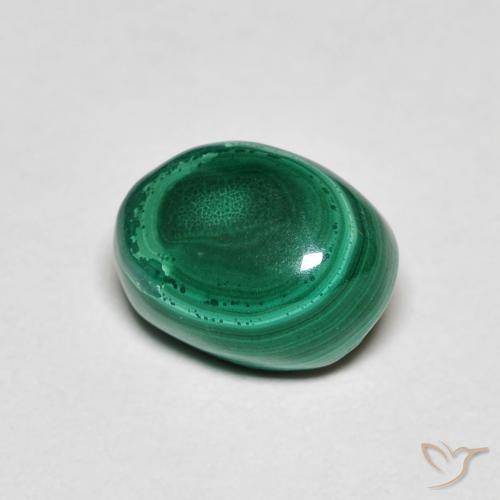 Malachite Vert naturelle ovale, 2.72 ct, Opaque