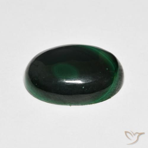 Malachite Forêt verte naturelle ovale, 7.10 ct, Opaque