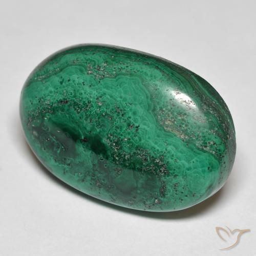 Malachite Vert naturelle ovale, 29.33 ct, Opaque