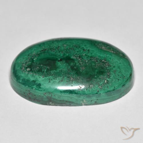 Malachite Vert naturelle ovale, 29.33 ct, Opaque