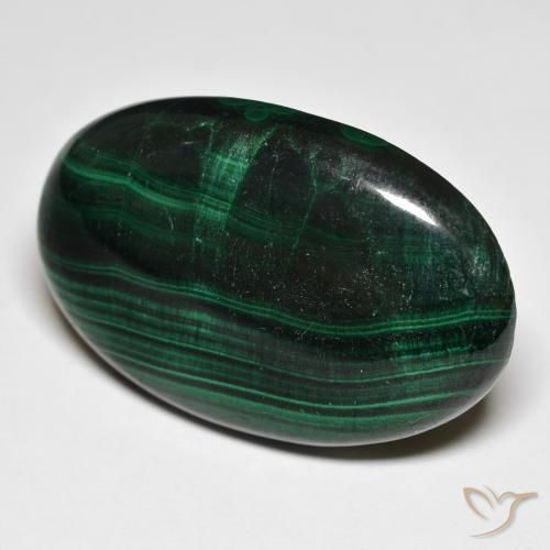 37.71ct Naturel Vert foncé Malachite, ovale, Opaque
