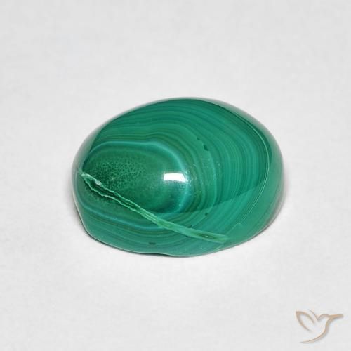 Malachite Vert naturelle ovale, 3.34 ct, Opaque