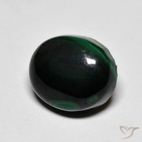 Malachite Vert naturelle ovale, 7.96 ct, Opaque