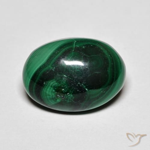 Malachite Vert naturelle ovale, 8.37 ct, Opaque