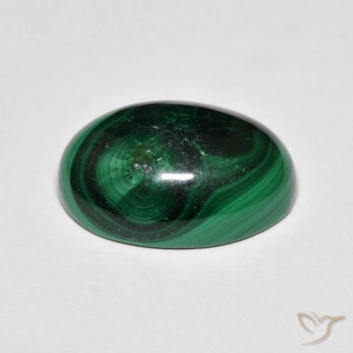 Malachite Vert naturelle ovale, 8.37 ct, Opaque