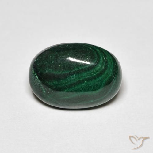 6.69ct Naturel Vert Malachite, ovale, Opaque