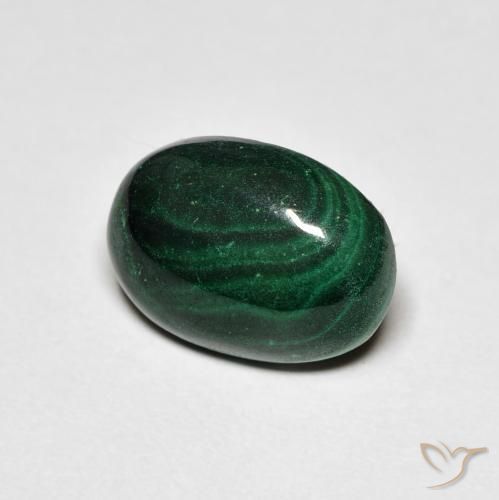 Malachite Vert naturelle ovale, 6.69 ct, Opaque