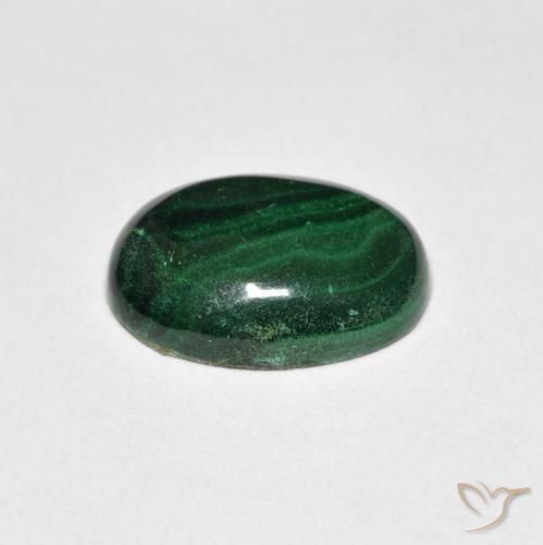 Malachite Vert naturelle ovale, 6.69 ct, Opaque
