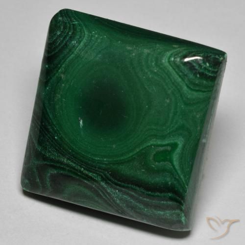 Malachite Vert pin naturelle Carré, 68.84 ct, Opaque