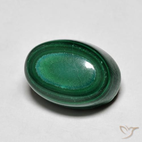 13.80ct Naturel Vert Malachite, ovale, Opaque