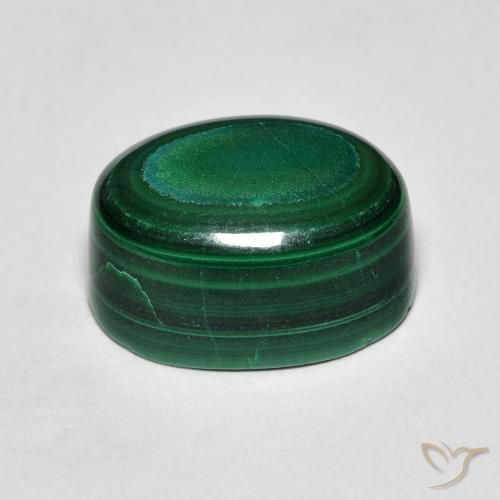Malachite Vert naturelle ovale, 13.80 ct, Opaque
