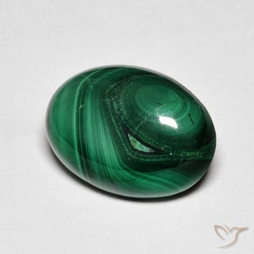 7.31ct Naturel Vert Malachite, ovale, Opaque