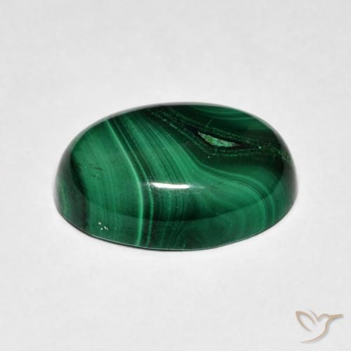 Malachite Vert naturelle ovale, 7.31 ct, Opaque