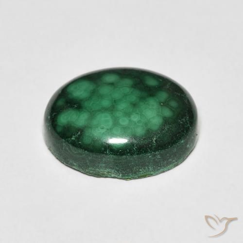 Malachite Vert pin naturelle ovale, 5.88 ct, Opaque