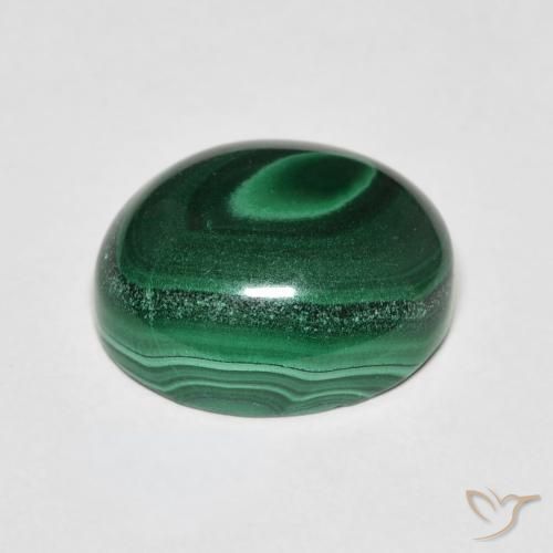 Malachite Vert pin naturelle ovale, 7.80 ct, Opaque