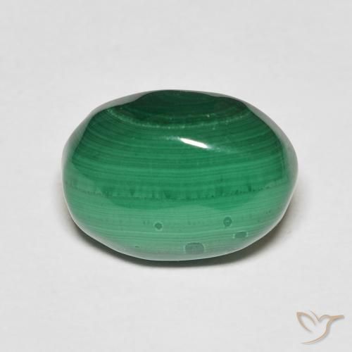 7.62ct Naturel Vert Malachite, ovale, Opaque