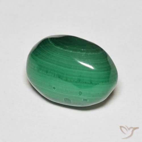Malachite Vert naturelle ovale, 7.62 ct, Opaque