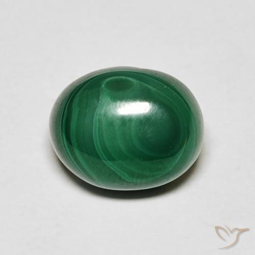 Malachite Vert naturelle ovale, 5.31 ct, Opaque