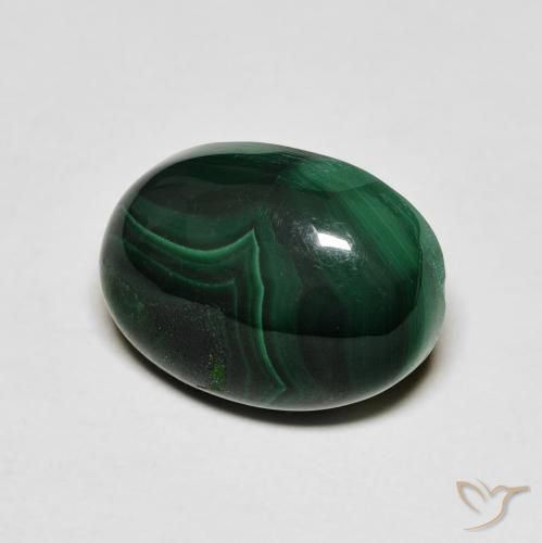 9.88ct Naturel Vert Malachite, ovale, Opaque