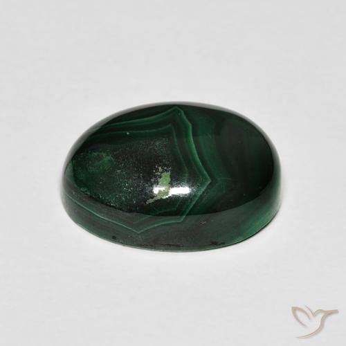 Malachite Vert naturelle ovale, 9.88 ct, Opaque