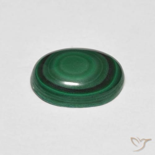 Malachite Vert foncé naturelle ovale, 2.60 ct, Opaque