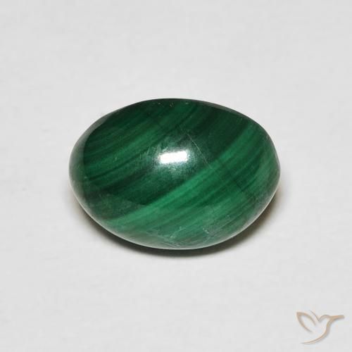 2.59ct Naturel Vert Malachite, ovale, Opaque