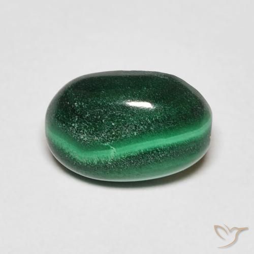 2.27ct Naturel Vert foncé Malachite, ovale, Opaque