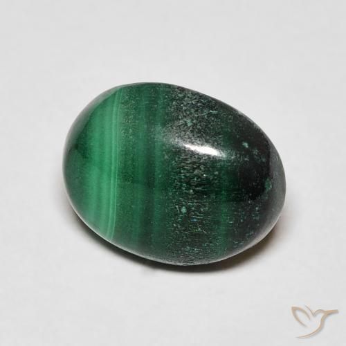 Malachite Vert naturelle ovale, 3.62 ct, Opaque