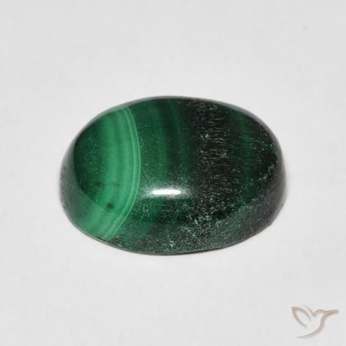 Malachite Vert naturelle ovale, 3.62 ct, Opaque