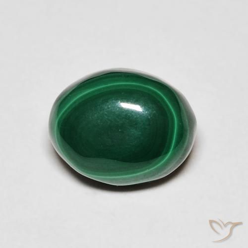 3.20ct Naturel Vert foncé Malachite, ovale, Opaque