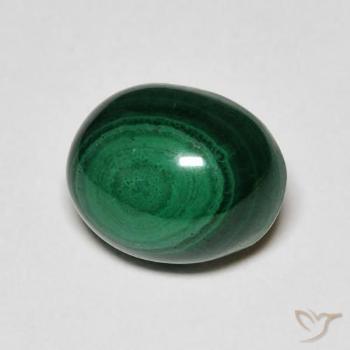 Malachite Vert naturelle ovale, 5.19 ct, Opaque