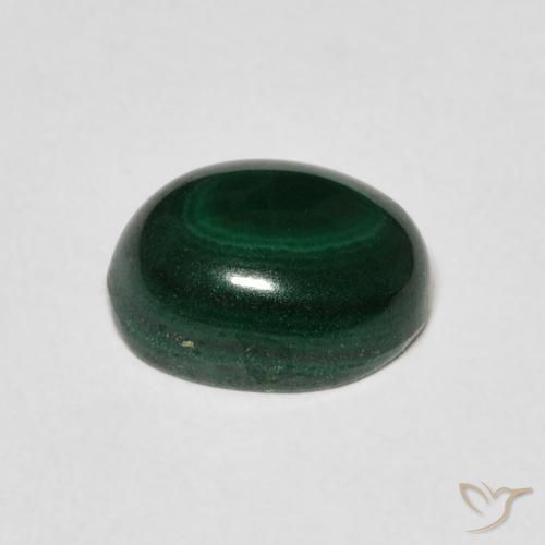 Malachite Vert foncé naturelle ovale, 3.00 ct, Opaque