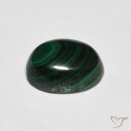 Malachite Vert foncé naturelle ovale, 2.90 ct, Opaque