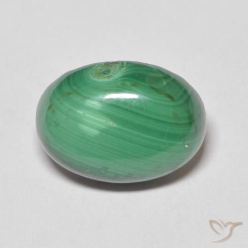 8.24ct Naturel Vert Malachite, ovale, Opaque