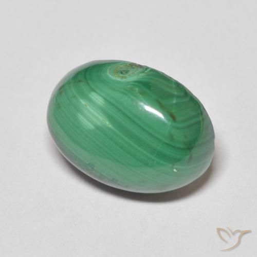 Malachite Vert naturelle ovale, 8.24 ct, Opaque