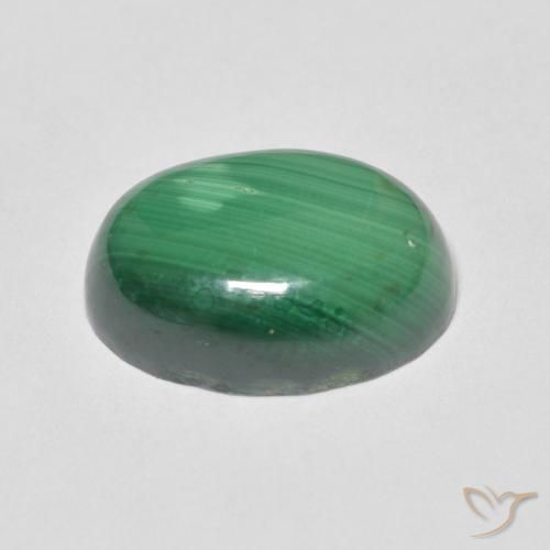 Malachite Vert naturelle ovale, 8.24 ct, Opaque