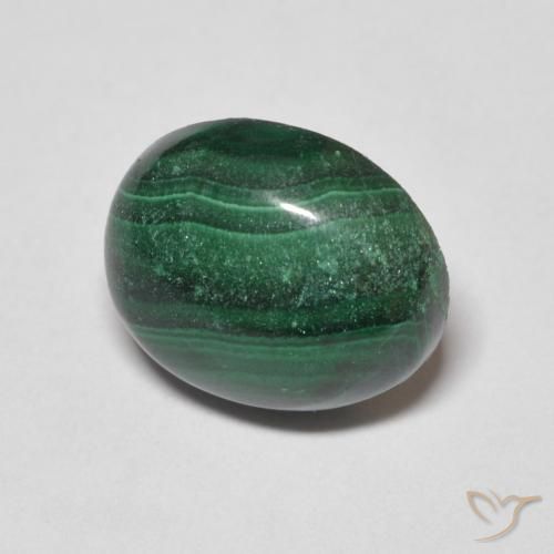 Malachite Vert naturelle ovale, 4.98 ct, Opaque