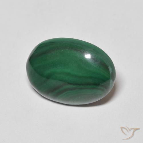 Malachite Vert moyen naturelle ovale, 9.48 ct, Opaque