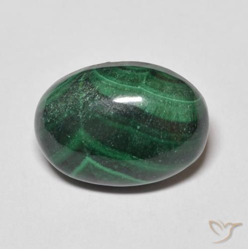 8.86ct Naturel Vert pin Malachite, ovale, Opaque