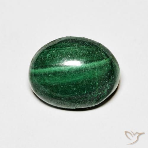 4.66ct Naturel Vert Malachite, ovale, Opaque