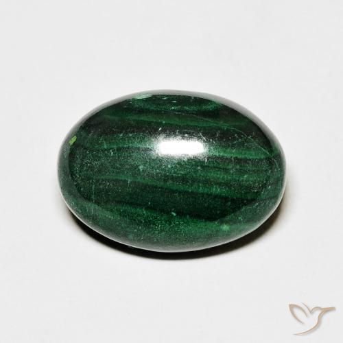 8.01ct Naturel Vert Malachite, ovale, Opaque