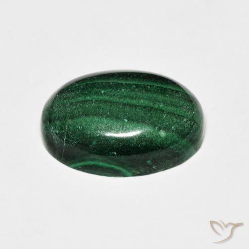 Malachite Vert naturelle ovale, 8.01 ct, Opaque