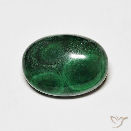 7.83ct Naturel Vert Malachite, ovale, Opaque