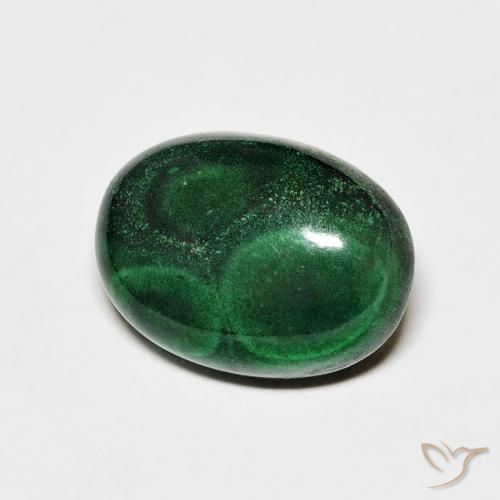 Malachite Vert naturelle ovale, 7.83 ct, Opaque